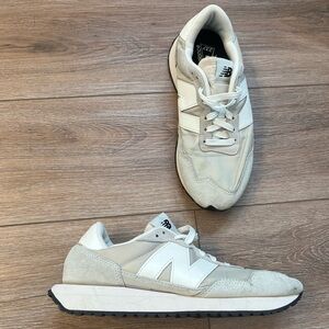 New Balance 237 Cream and White Casual Sneakers